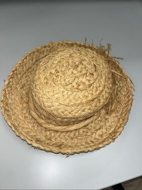 Jennifer Moore Braided Straw Sun Hat in Natural Tan